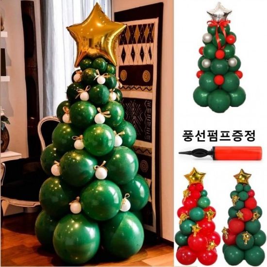 크리스마스 트리 풍선 어린이집  크리스마스 홈장식 