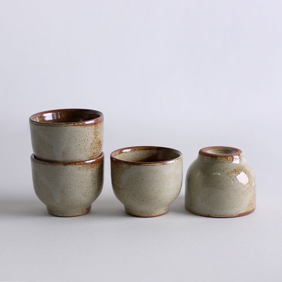 [선물포장] 마루 분청 국산 도자기 소주잔 60ml 4p