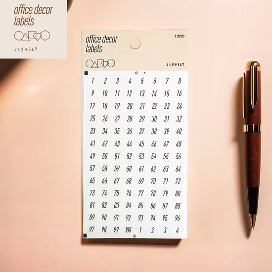 퍼니스티커 PT-002 1234567 숫자 PET 오피스데코 