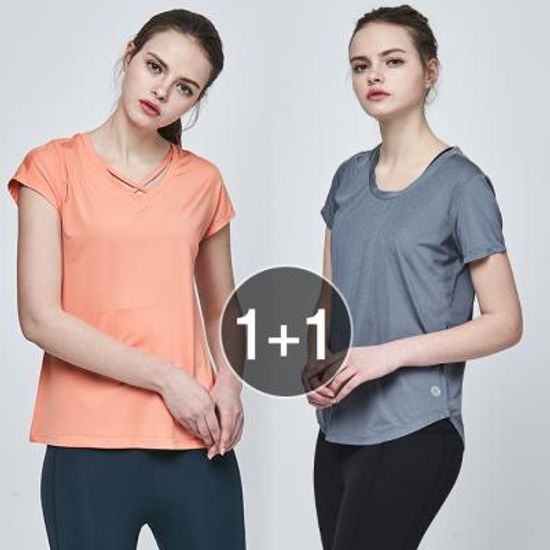 여성 운동복 티셔츠 TS7076 X TS7092 1+1 세트