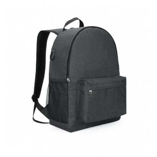 캐주얼 USB충전 노트북 백팩(블랙) 데일리 대학생가방