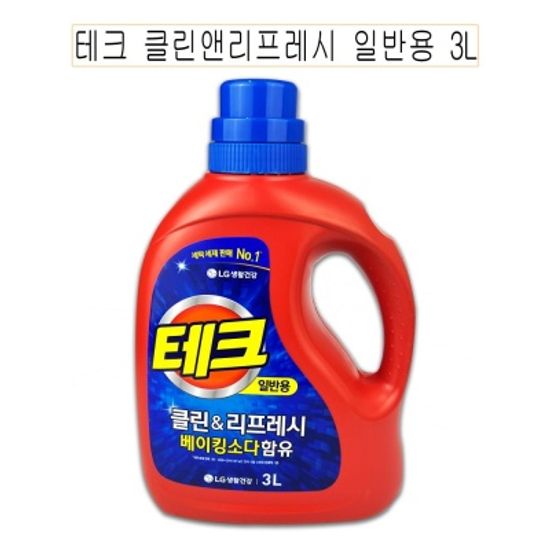 테크 액체세제 일반용 용기형 3리터 -O