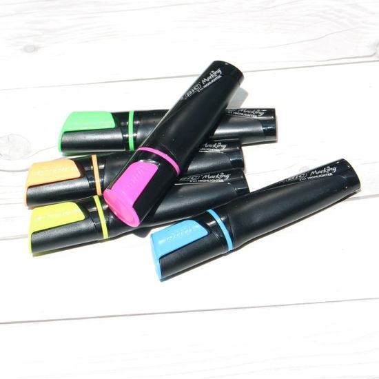 빅 3종류 라인 마킹 하이라이터 3Way 형광펜 1다스