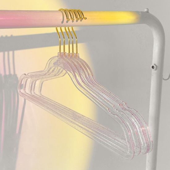 리빙룸 라운드 옷걸이 10p세트(레드 펄) 상의옷걸이