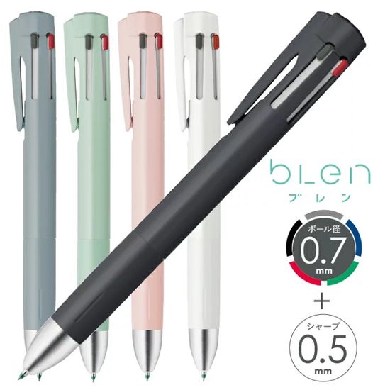 제브라 블렌 0.7mm 4색볼펜+샤프 멀티펜 B4SA88 1갑