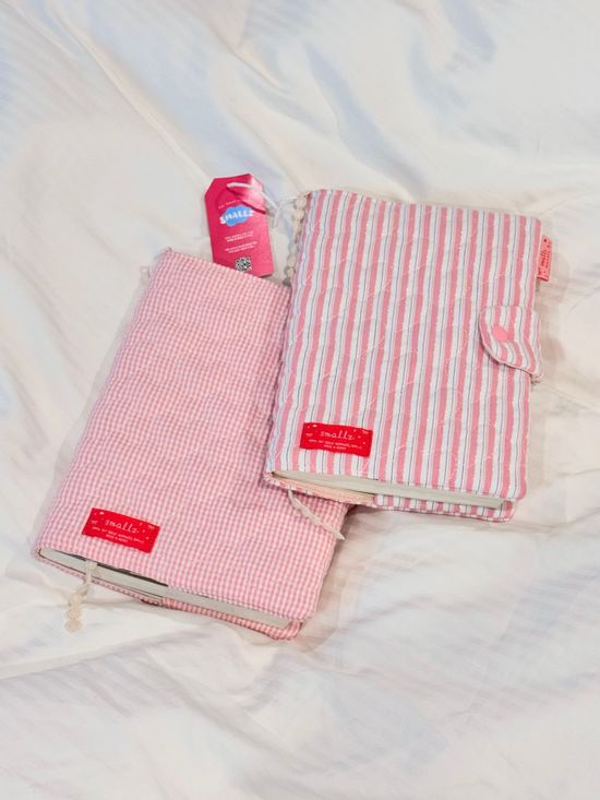 [북커버] 시어서커 핑크 - 2 color