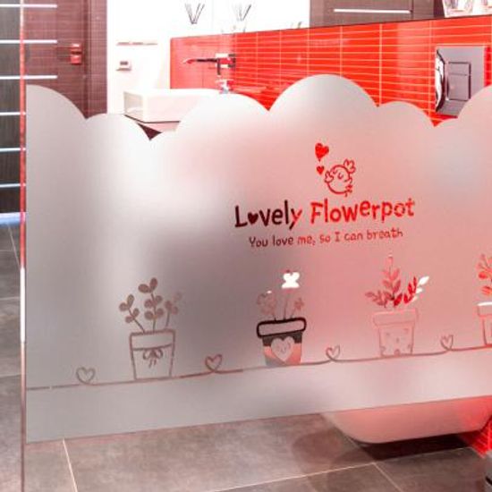 창문시트지 유리시트지 / 컷팅 L-A 행복한화분01