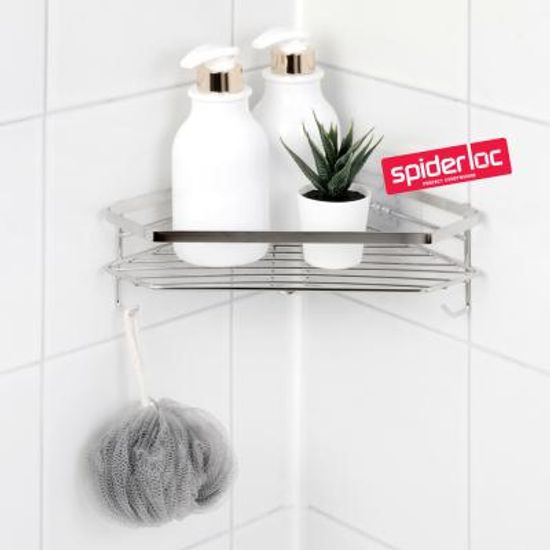 [스파이더락] 스마트접착 욕실 코너선반