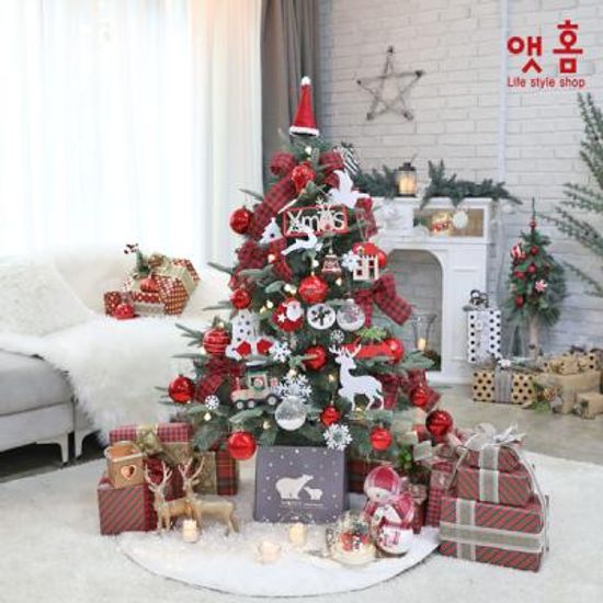앳홈 레드발렌타인 트리 130cm (리모컨포함)