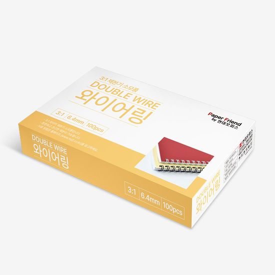 3: 1 와이어링 6.4mm 100개 제본링 제본스프링