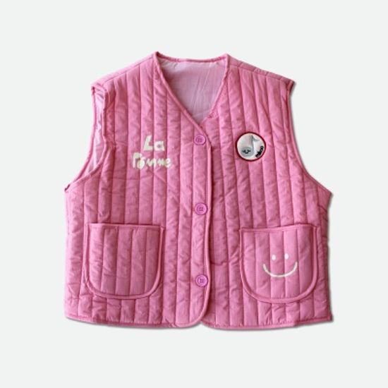 스마일 조끼 (핑크)