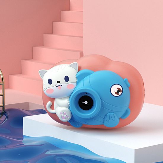 캐릭터 카메라 모양 비눗방울 뮤직 불빛 버블 머신