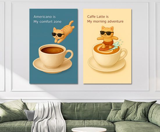 카페 고양이 인테리어 그림 거실 액자 팝아트 선물