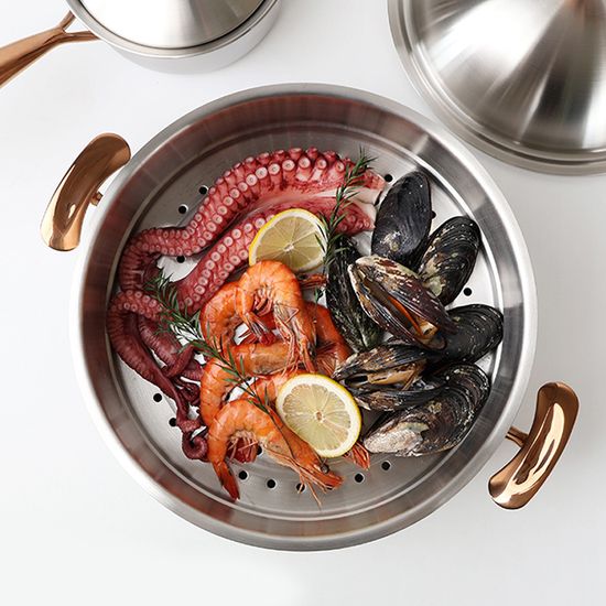 베쎄머 오리진 인덕션 316 스텐 통5중 스티머 28cm