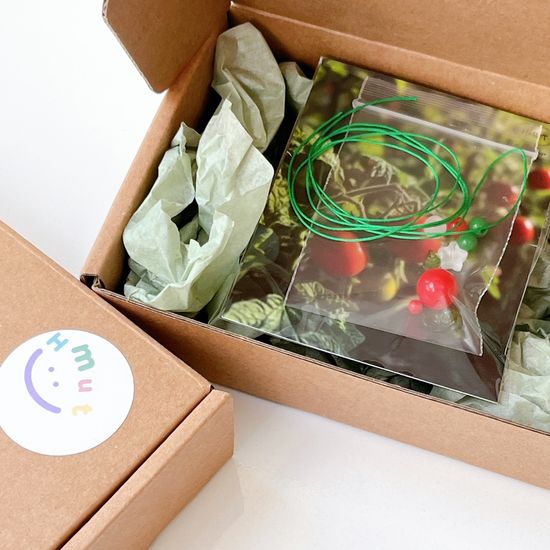 토마토 비즈 책갈피 끈갈피 만들기 DIY 공예 키트 