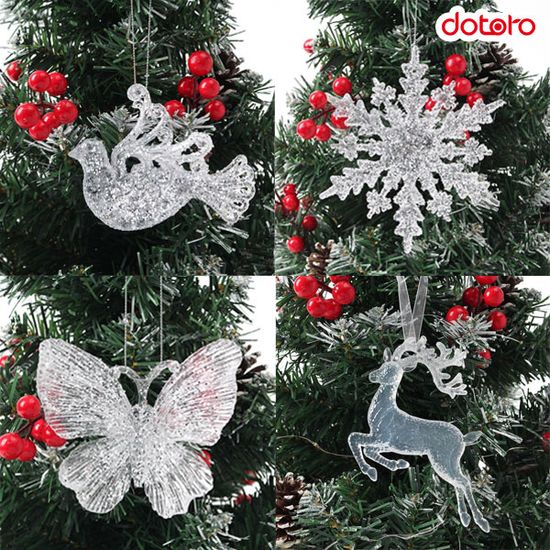 [도토로] (무배)크리스탈 투명 트리 오너먼트 set 20