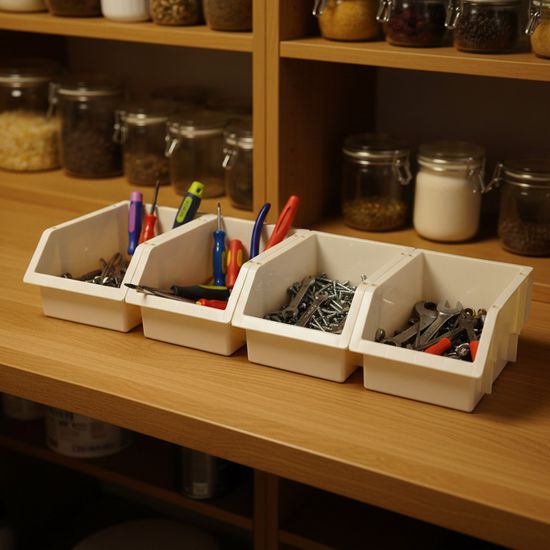 이유 적층형 다용도 정리함 4P 미니 수납 분리 바스켓