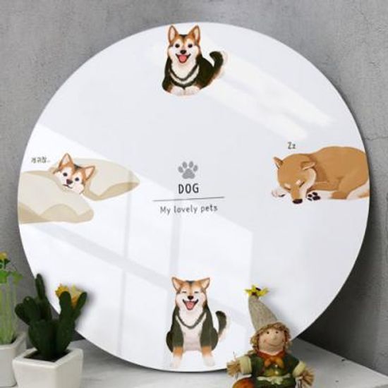 ce309-원형아크릴액자_사랑스러운시바견