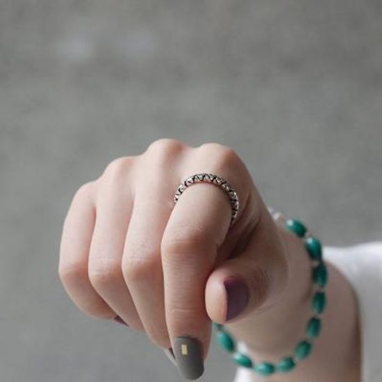 바이데이지 SR09 엔틱 사각 실버 반지