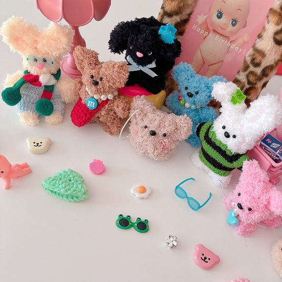 모루인형 키링 만들기 DIY 세트(눈 코 키링 포함)