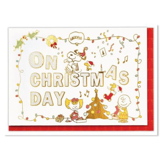 홀마크 스누피 크리스마스 입체 카드-828608