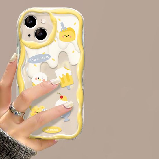 갤럭시 A시리즈 캐릭터 투명 물결 실리콘 범퍼 케이스