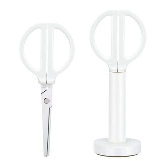 무지 심플 화이트 사무용 가위 17cm