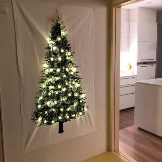 인테리어 벽걸이 트리 천트리 벽트리 나무 포스터 조명포함