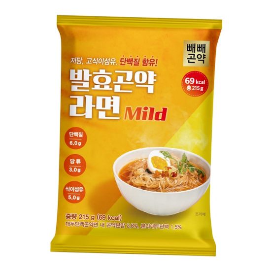빼빼곤약 발효곤약라면 매운맛214g / 순한맛215g 1팩