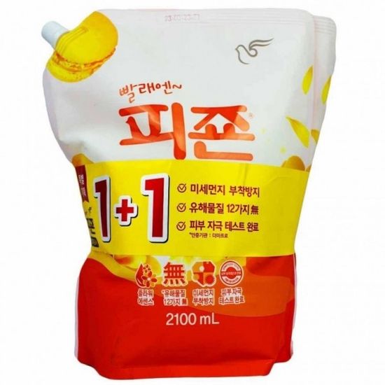피죤 섬유 유연제 옐로미모사 리필 2100ml 2개