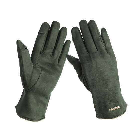 시크모어 스웨이드 핑거홀 장갑 여자 겨울 터치장갑