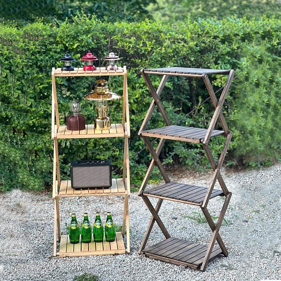 [캠핑덕] 접이식 우드 원버너 멀티 테이블