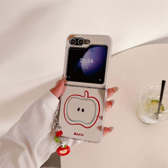 갤럭시Z플립 7 6 5 4 3 사과 배 키링 미러 하드케이스