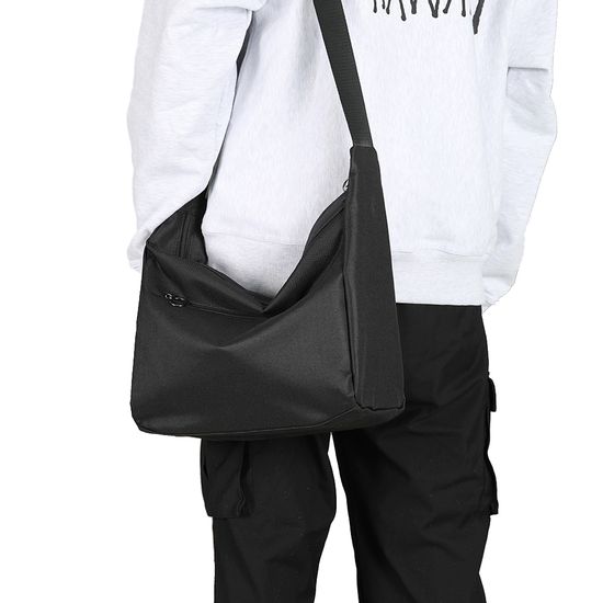 NEXT H1 무지 와이드 빅사이즈 대형 크로스백 학생