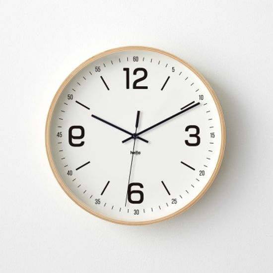 자작나무 내추럴 빅넘버 무소음 인테리어 벽시계