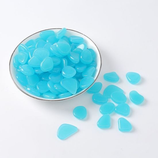 샤이닝 야광자갈 200p세트(스카이) 어항장식 바닥자갈