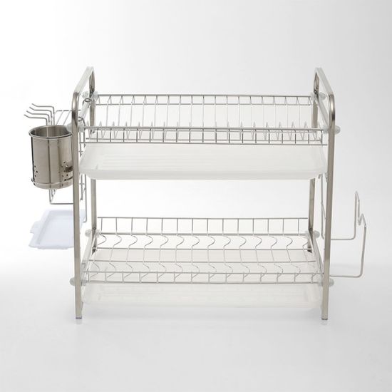 올인원 304스텐 2단 식기건조대 물빠짐 그릇건조대