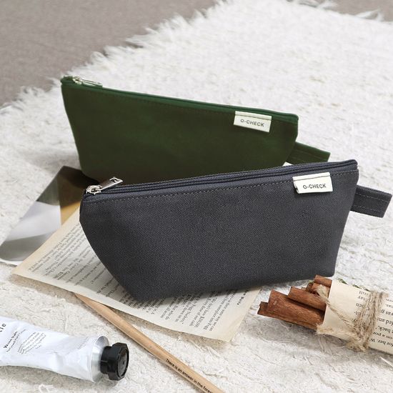 오첵 캔버스 삼각 펜케이스 펜파우치