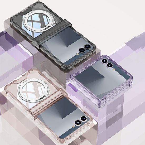 갤럭시 z플립7 링 그립 맥세이프 투명 힌지 폰 케이스