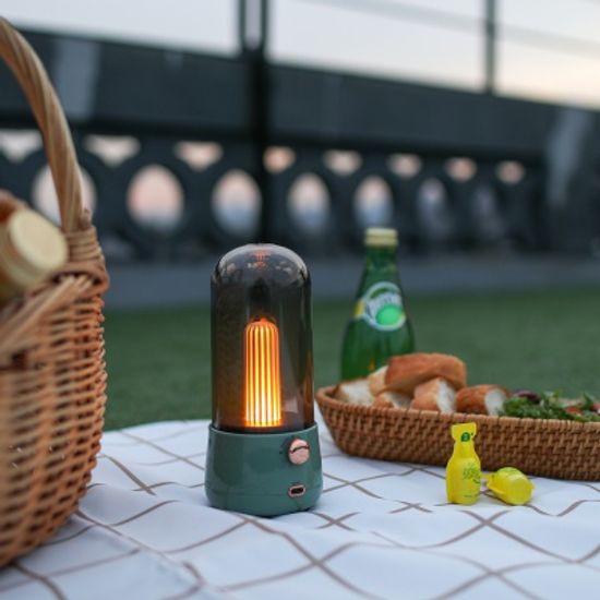 [무아스] 레트로 무선 스피커 무드등 캠핑 조명