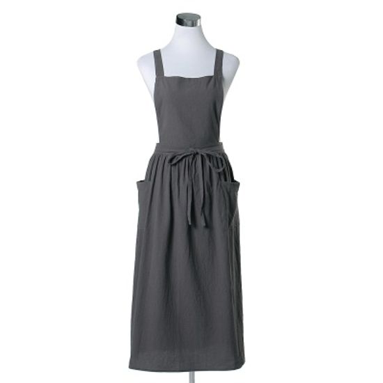 하이디 린넨 원피스 롱앞치마 패브릭 카페 공방앞치마