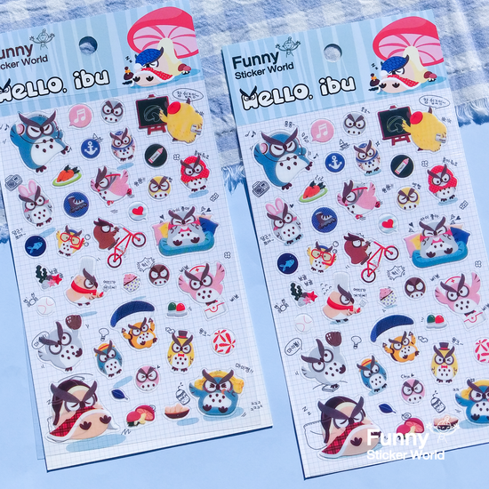 퍼니스티커 C570 안녕 이부 PVC 스티커