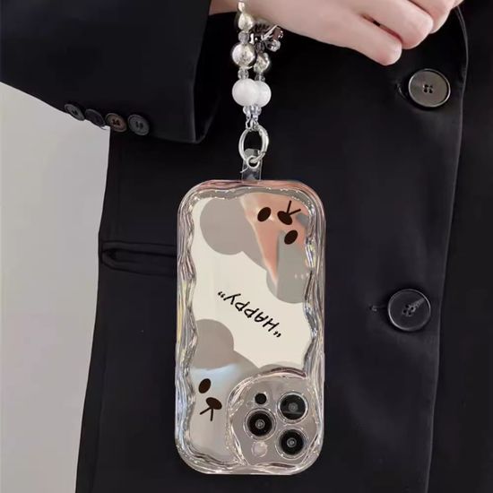 갤럭시s25 24 23 22 21 연탄 베어 미러 스트랩 케이스