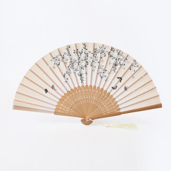 대나무 부채 접이식 팬 실크한(WFHYA18)