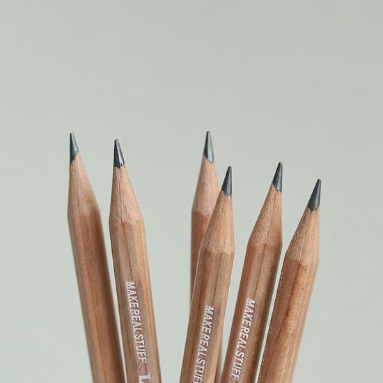트레블러 펜슬 (6자루) 시더우드 육각 미니 연필 2B