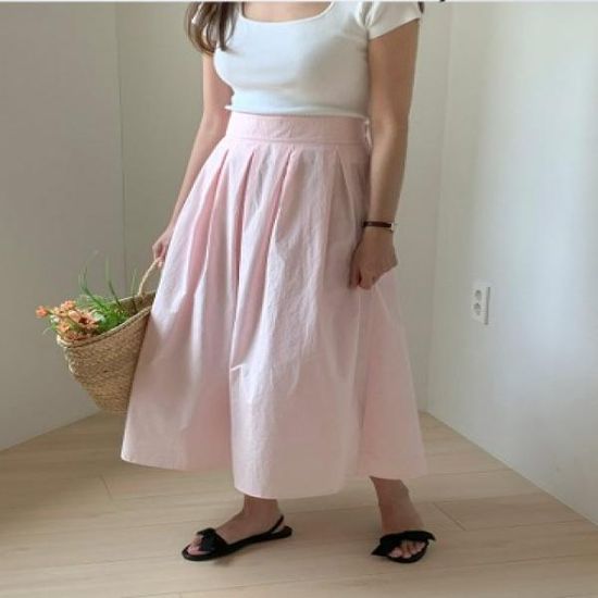 Bio Pleated Long Skirt