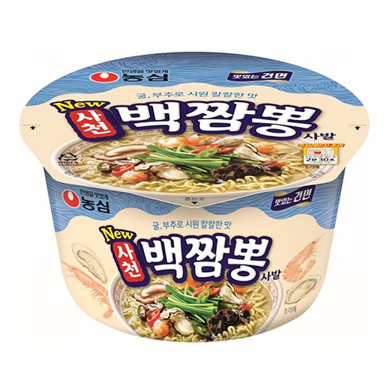 농심 시원칼칼 NEW 사천 백짬뽕 사발 75gx16개
