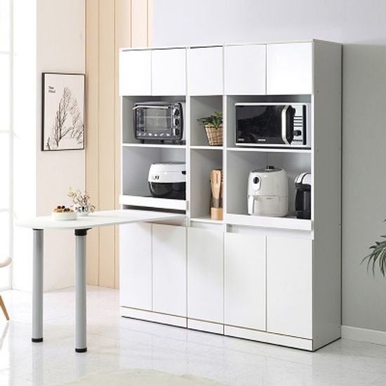 루블린 주방 수납 식탁 렌지대+틈새장 세트 A (착불)