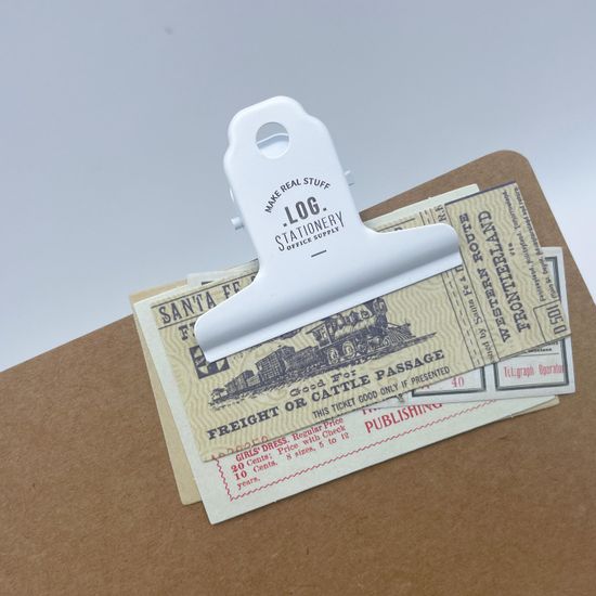 LOG METAL CLIP 사무용 서류 페이퍼 메탈 빈티지 집게