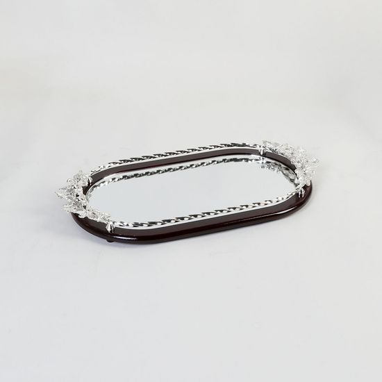 메탈 은도금 허밍버드 화장품 수납정리 트레이-미디움